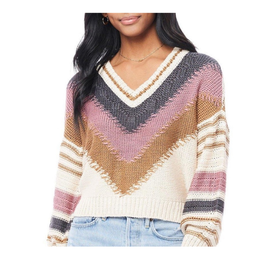Saltwater LUXE Multicolor Chevron Sweater